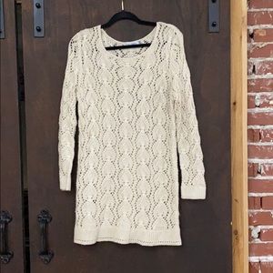 Cream sweater dress
